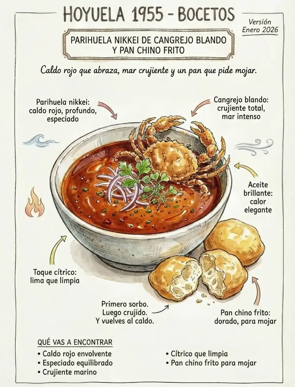 Boceto de la parihuela nikkei