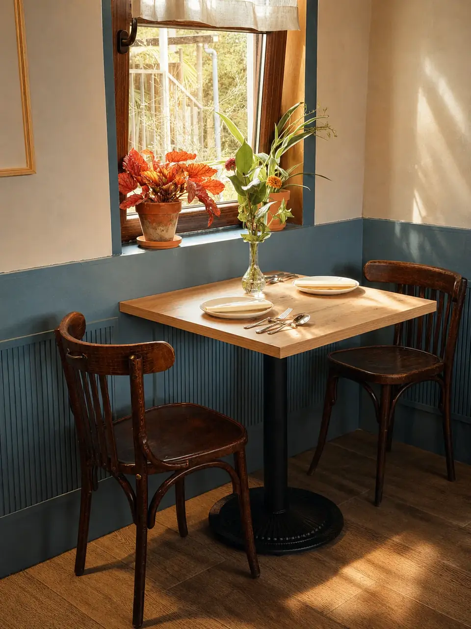 Un rincón del comedor de Hoyuela 1955